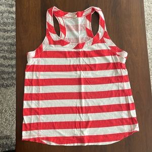 J. Crew Red & White Striped Tank Top in size Medium